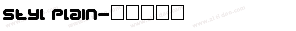 Styl Plain字体转换